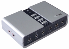 Obrzok i-Tec USB 7.1 Extern zvukov karta -  SPDIF  - USB Channel Audio Adapter - USB71AA