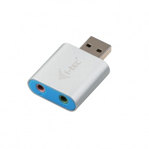 Obrzok i-tec USB 2.0 Metal Mini Audio Adapter - U2AMETAL
