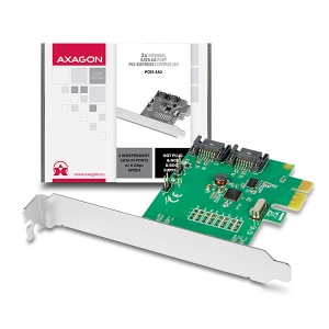 Obrzok AXAGON PCIe adi 2x int. SATA III 6G ASMedia - PCES-SA2