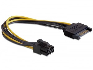 Obrzok Delock napjac kbel SATA (M) -> PCI Express 6-pin - 