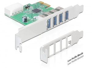Obrzok Delock karta PCI Express > 4 x USB 3.0 - 