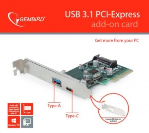 Obrzok Gembird USB 3.1  (USB-A - PEX-U31-01