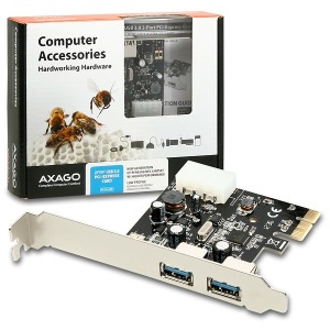 Obrzok AXAGO PCEU-23R PCI-Express adaptr 2x USB3.0 Renesas  - PCEU-23R