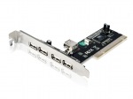 Obrzok produktu Gembird USB 2.0 4+1 port PCI host adaptr