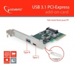 Obrzok produktu Gembird USB 3.1  (USB-A+USB-C),  PCI-E host adaptr