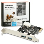 Obrzok produktu AXAGO PCEU-23R PCI-Express adaptr 2x USB3.0 Renesas + LP