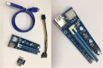 Obrzok produktu Riser board card adapter extender,  PCIe 16x - 1x,  USB3.0,  50cm  