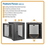 Obrzok produktu TrippLite SMARTRACK Series 12U Wall-Mount Rack Enclosure Cabinet