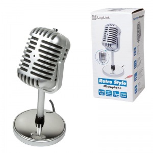 Obrzok LOGILINK - Retro Style Microphone - HS0036
