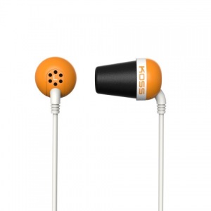 Obrzok KOSS Plug Color sluchatka vysokej kvality - oranzove - PLUG_O