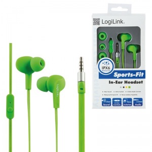Obrzok LOGILINK -Water resistant (IPX6) Stereo In-Ear Headset - HS0044