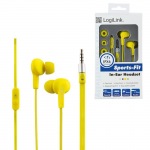 Obrzok produktu LOGILINK - Water resistant (IPX6) Stereo In-Ear Headset,  Yellow