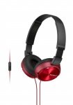 Obrzok produktu Sony MDR-ZX310AP, drtov handsfree slchadl, skladacie, vstavan mikrofn, erven