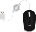 Trust Nanou, drôtová - navíjacia optická myš, 800dpi, USB, čierno-biela | micro myš sa vám zmestí aj do vrecka, váži iba 2/3 bežných prenosných myšiek Obrázok produktu Trust Nanou, drôtová - navíjacia optická myš, 800dpi, USB, čierno-biela
