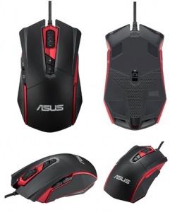 Obrzok ASUS MOUSE GT200 laser gaming black - hern laserov drtov my; ierna  - 90XB03E0-BMU000