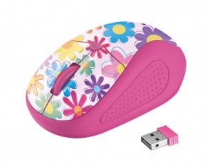 Obrzok my TRUST Primo Wireless Mouse - pink flowers - 21481