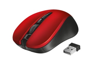 Obrzok my TRUST Mydo Silent Click Wireless Mouse - red (tich my) - 21871