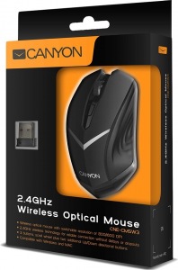 Obrzok Canyon, bezdrtov optick my, USB prijma, 800dpi, V-Dizajn - CNE-CMSW3