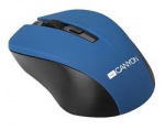 Obrzok produktu Canyon CNE-CMSW1BL,  Wireless optick my USB,  800 / 1000 / 1200 dpi,  modro-ierna