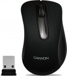 Obrázok produktu Canyon CNE-CMSW2, bezdrôtová optická myš, 2.4GHz USB prijímač, 800dpi, čierna