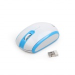 Gembird MUSW-105-B, bezdrôtová, optická myš,1200dpi, Nano USB prijímač, bielo-modrá | komfortná myš s inteligentnou technológiou pre úsporu energie Obrázok produktu Gembird MUSW-105-B, bezdrôtová, optická myš,1200dpi, Nano USB prijímač, bielo-modrá