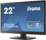 Obrzok produktu iiyama E2280HS-B2 21,5", LED, FullHD, VGA, DVI-D, HDMI, Repro