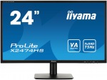 Obrzok produktu 24"LCD iiyama X2474HS-B1 - VA,  4ms,  250cd / m2,  3000:1,  DP,  HDMI,  repro, jag