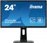 Obrzok produktu 24"LCD iiyama B2482HD-B1 - TN, FullHD, 5ms, 250cd / m2,  DVI, VGA, pivot, vkov.nast