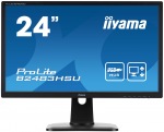 Obrzok produktu 24" LCD iiyama B2483HSU-B1DP - TN, FullHD, 1ms, 250cd / m2,  DVI, DP, VGA, USB, repro