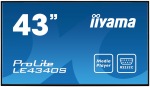 Obrzok produktu 43" LCD iiyama ProLite LE4340S-B1 -FullHD, AMVA,  8ms,  350cd,  USB 2.0 media player,