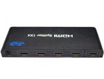 Obrzok produktu PremiumCord HDMI splitter 1-4 port kovov s napjecm adaptrem,  3D,  FULL HD