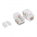 Obrzok produktu LOGILINK - Keystone Jack RJ45 Cat.5e netienen 90 LSA / IDC klikr,  biely