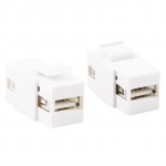 Obrzok produktu LOGILINK- Keystone MM Inline Coupler USB 2.0-A samica  /  samica,  snap-in mont