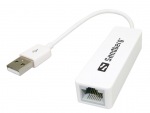 Obrzok produktu Sandberg konvertor USB 2.0 samec > RJ45 samica, biely