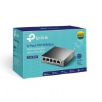 Obrzok produktu TP-Link TL-SF1005P PoE Switch 5x10 / 100Mbps,  4x PoE,  58W budget,  steel case