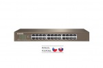 Obrzok produktu Tenda TEG1024D 24x Gigabit Switch,  Fanless-bez ventiltor,  Rackmount,  ochrana proti p