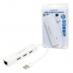 Obrzok produktu LOGILINK - USB 2.0 to Fast Ethernet Adapter with 3-Port USB Hub
