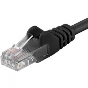 Obrzok PremiumCord Patch kabel UTP RJ45-RJ45 CAT6 0.5m ern - sp6utp005C