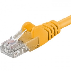 Obrzok PremiumCord Patch kabel UTP RJ45-RJ45 CAT6 1m lut - sp6utp010Y
