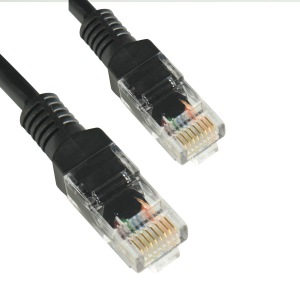 Obrzok 4World Patch kabel RJ45 Cat5e UTP 1.0m Black - 10329