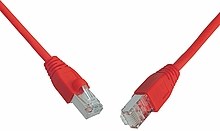 Obrzok Patch kabel CAT5E SFTP PVC 2m erven - C5E-315RD-2MB