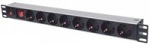 Obrzok produktu Intellinet 19" 1U Rackmount 8-Way Power Strip - German Type