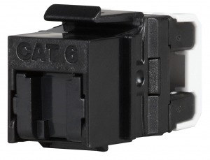 Obrzok Keystone Solarix CAT6 UTP RJ45 ern pro klet - SXKJ-6-UTP-BK-NA