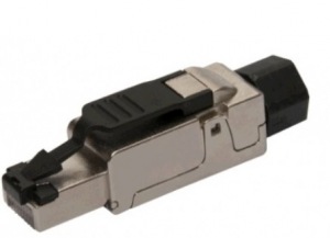 Obrzok Konektor RJ45 CAT6A STP univerzln samoez.prm. - SXRJ45-6A-STP-BK-SA