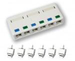 Obrzok produktu DATACOM zsuvka STP CAT6 6xRJ45 na omtku biela