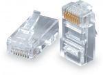 Obrzok produktu Solarix Konektor RJ45 CAT5E UTP 8p8c netieneny neskladany na drot / 100 ks