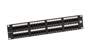 Obrzok 19" Patch panel Solarix 48 x RJ45 CAT6 UTP ern - SX48-6-UTP-BK