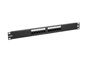 Obrzok 19" Patch panel Solarix 12 x RJ45 CAT5E UTP ern - SX12-5E-UTP-BK