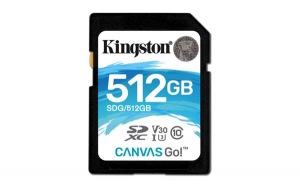 Obrzok 512 GB . SDHC karta Kingston . Class 10 UHS-I U3 V30 ( r90MB  - SDG/512GB
