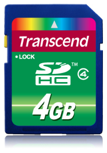 Obrzok Transcend SDHC karta 4GB Class 4 - TS4GSDHC4